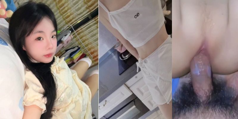 Sex chăn rau em gái bướm hồng, mới địt đã ướt lồn